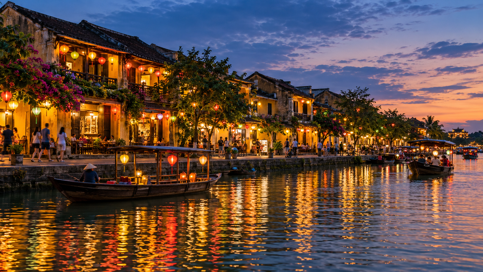 會安燈籠之城:在懷河畔,慢慢走到夜晚
